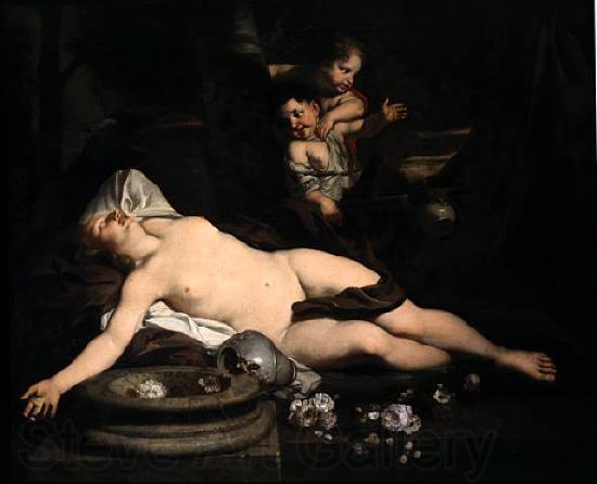 unknow artist Sleeping Bacchante Spain oil painting art